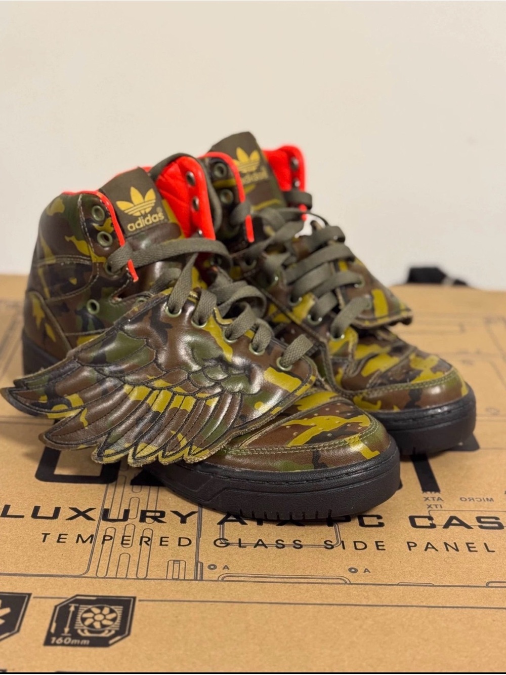 Jeremy Scott adidas Camo Wing High-Top Sneakers